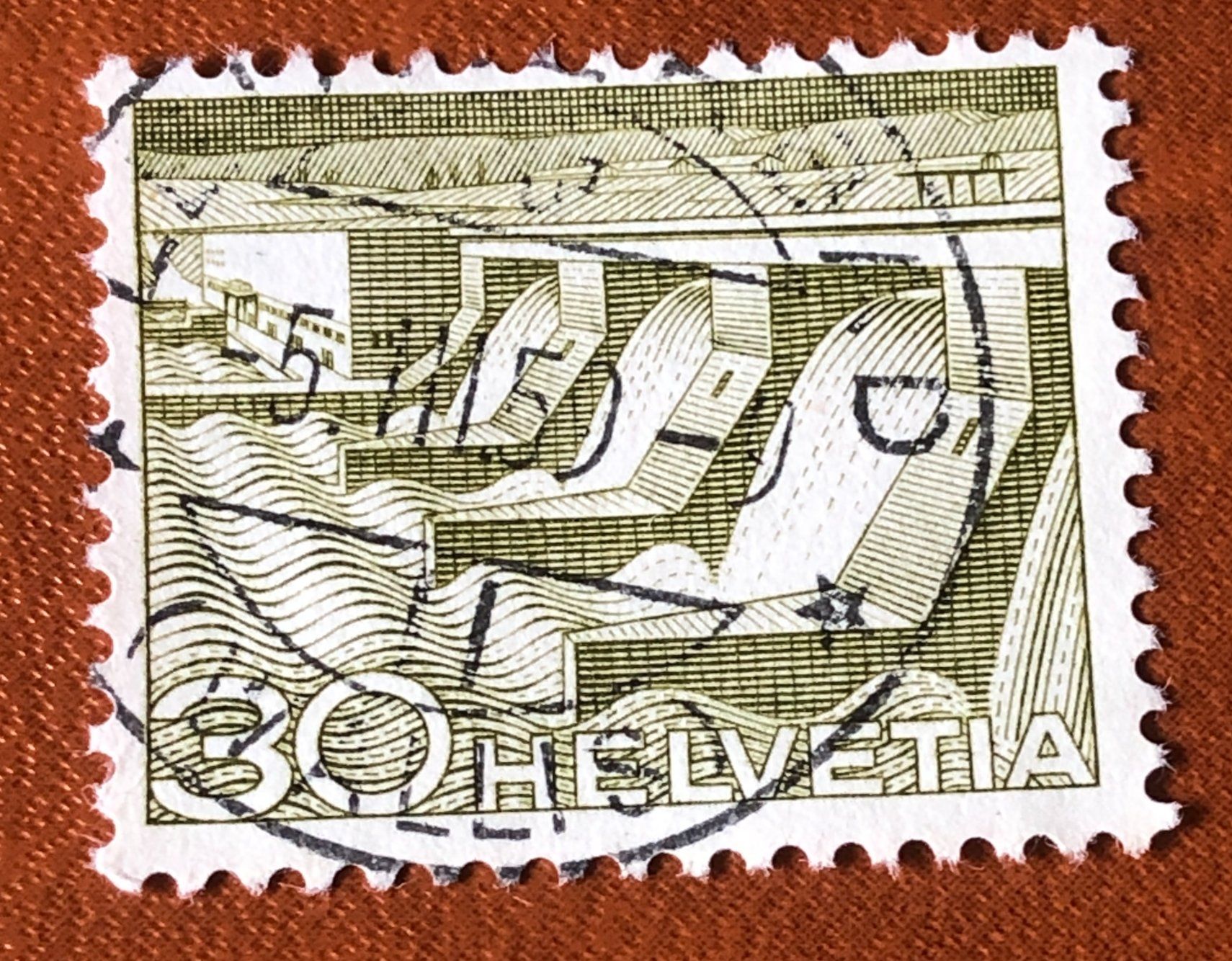 Alle Briefmarken: Nr.303 mit Stempel Technik und Landschaft    – Gebraucht aus Aarau von Billa007