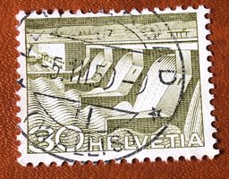 Nr.303 mit Stempel Technik und Landschaft   