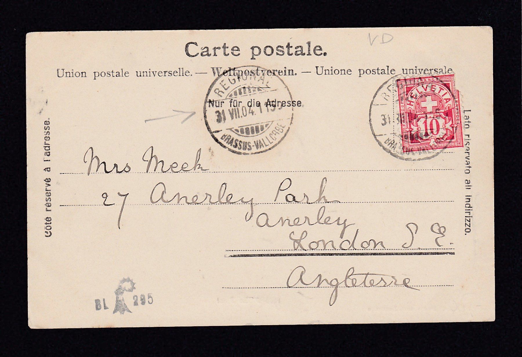 Ansichtskarten: LE PONT, 1904, Schiff – Gebraucht aus Reiden von cinfis 1