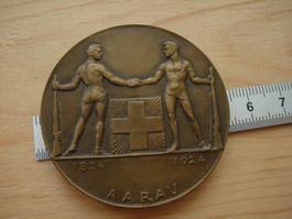 (W2) Schützenmedaillen Aarau 1924 BR ( Richter 45c)
