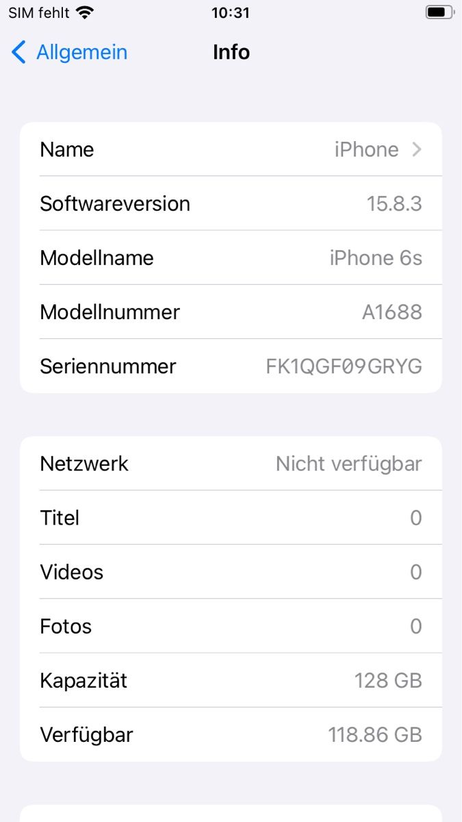 Apple Telefoni cellulari / Smartphones: iPhone 6s, 128 GB, Silber - Top Zustand – Usato da Unterkulm venduto da Chipsi0709 3