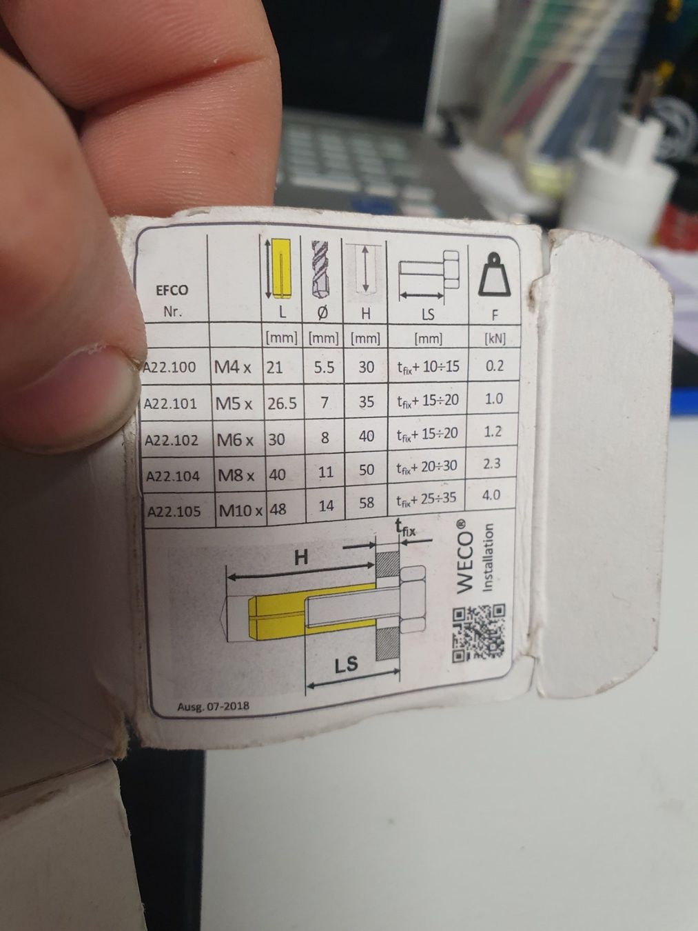 Alle Werkzeuge: Weco Sicherheits Messingdübel plastischem Spreizelement M5 – Neu (gemäss Beschreibung) aus Zürich von Alibaba1234 3