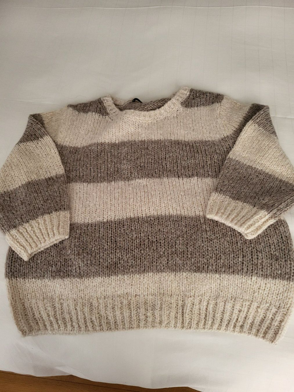 Maglioni & Felpe: Oui Strickpullover gestreift, 3/4 Arm, Gr. 40 – Usato da Grüsch venduto da Marianna05
