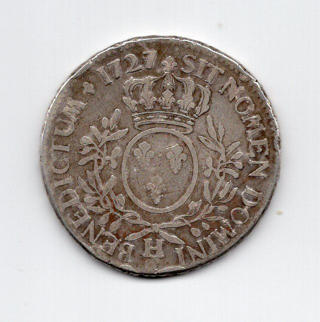 Tutti le monete: (2351) Frankreich, Ecu, 1727 – Usato da Rüthi (Rheintal) venduto da erdnuessli1