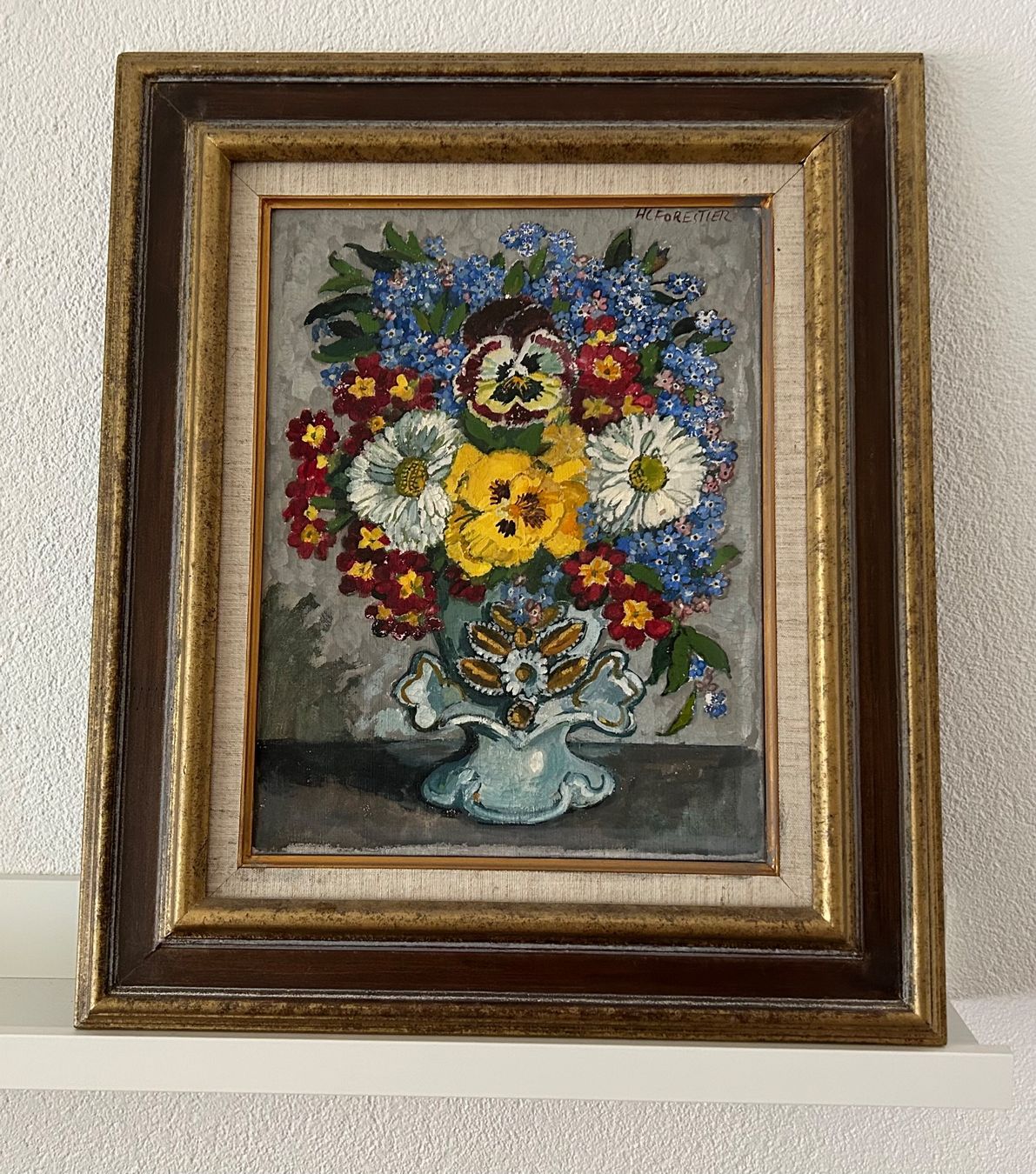 Gemälde: Henri Claudius Forestier: Vase mit Blumenstrauss – Gebraucht aus Lichtensteig von VonSteinegg 7