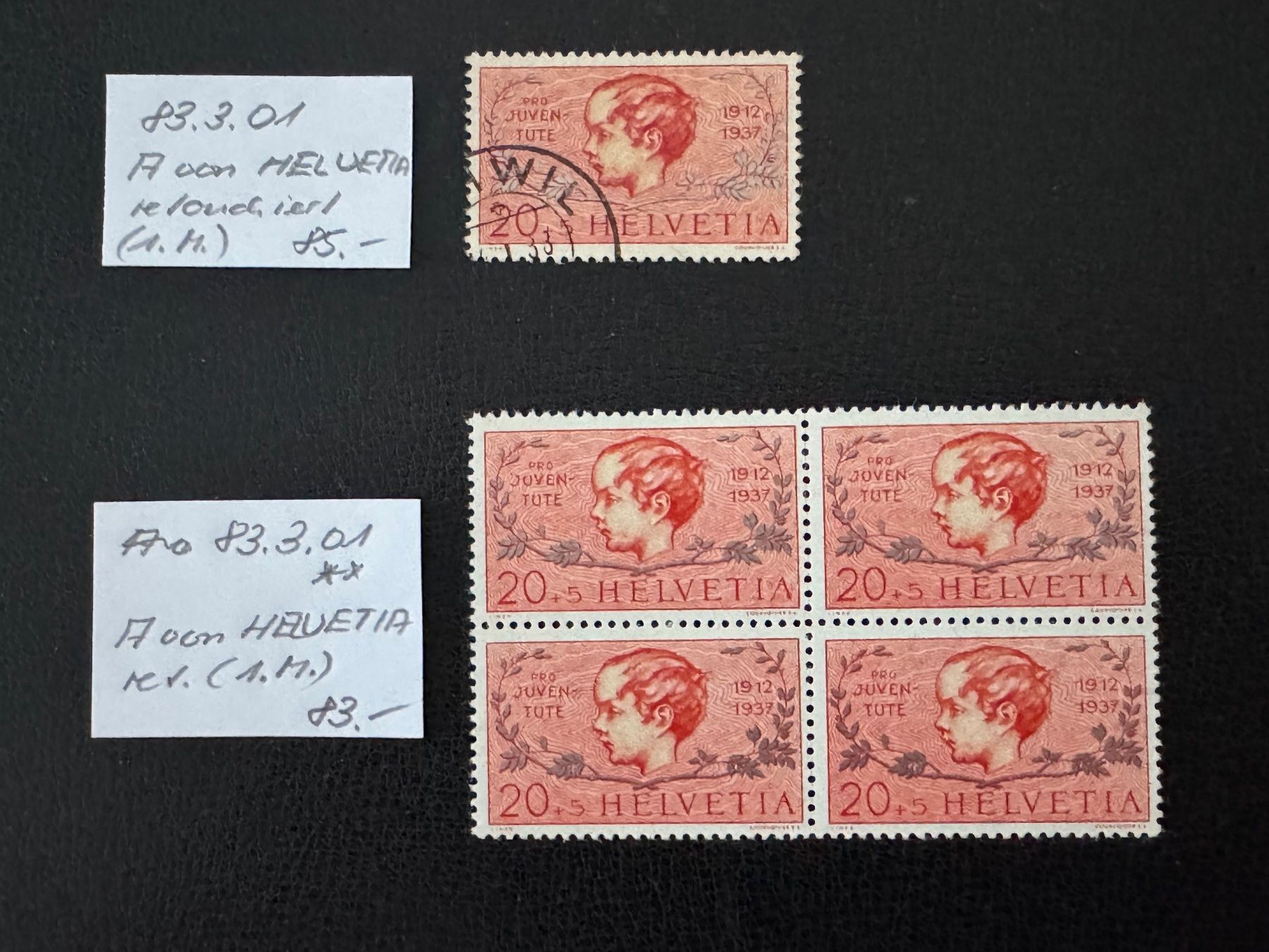 Tous les timbres: Pro Juventute 1937, 83.3.01, postfrisch/gestempelt – D'occasion à Stallikon par HILDECH1 1