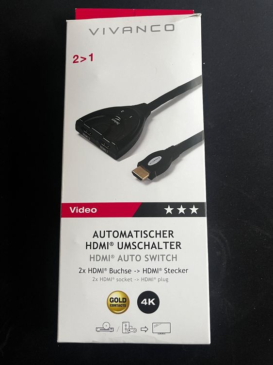 VIVANCO Automatischer HDMI Umschalter aus 1 mach 2 NP: 49.95 | Kaufen ...