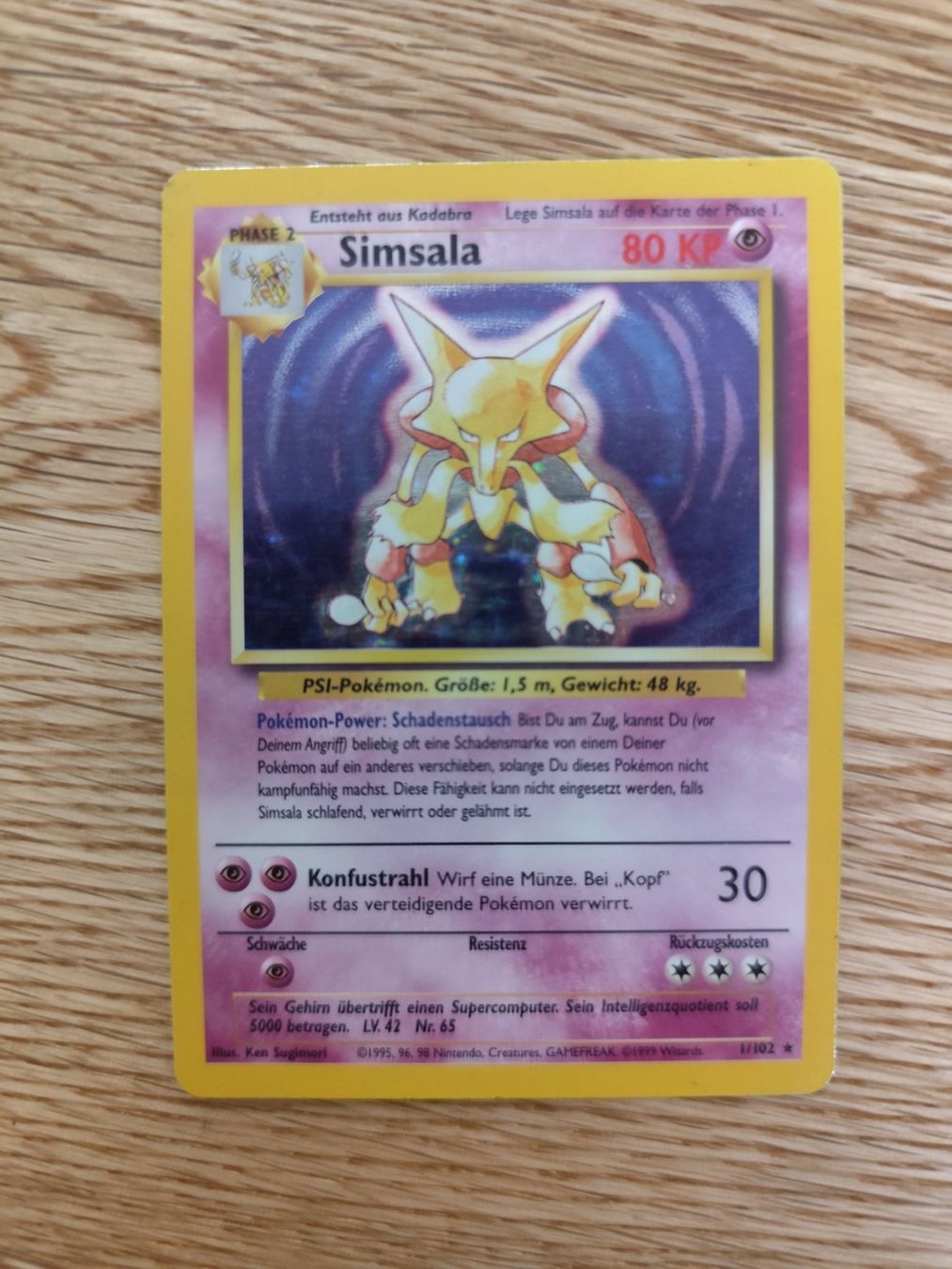 Pokémon Sammelbilder & Trading cards: Pokemon Simsala Alakazam Base Set holo – Neu (gemäss Beschreibung) aus Winterthur von SMOKY062