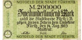 Fürth 200000 Mark 14.08.1923 SS+-SS++