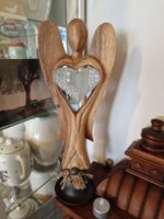 Holz Engel mit Herz Dekofigur -Unikat 