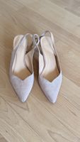 Elegante Slingpumps, Gr. 38, nude - perfekt für den Sommer!