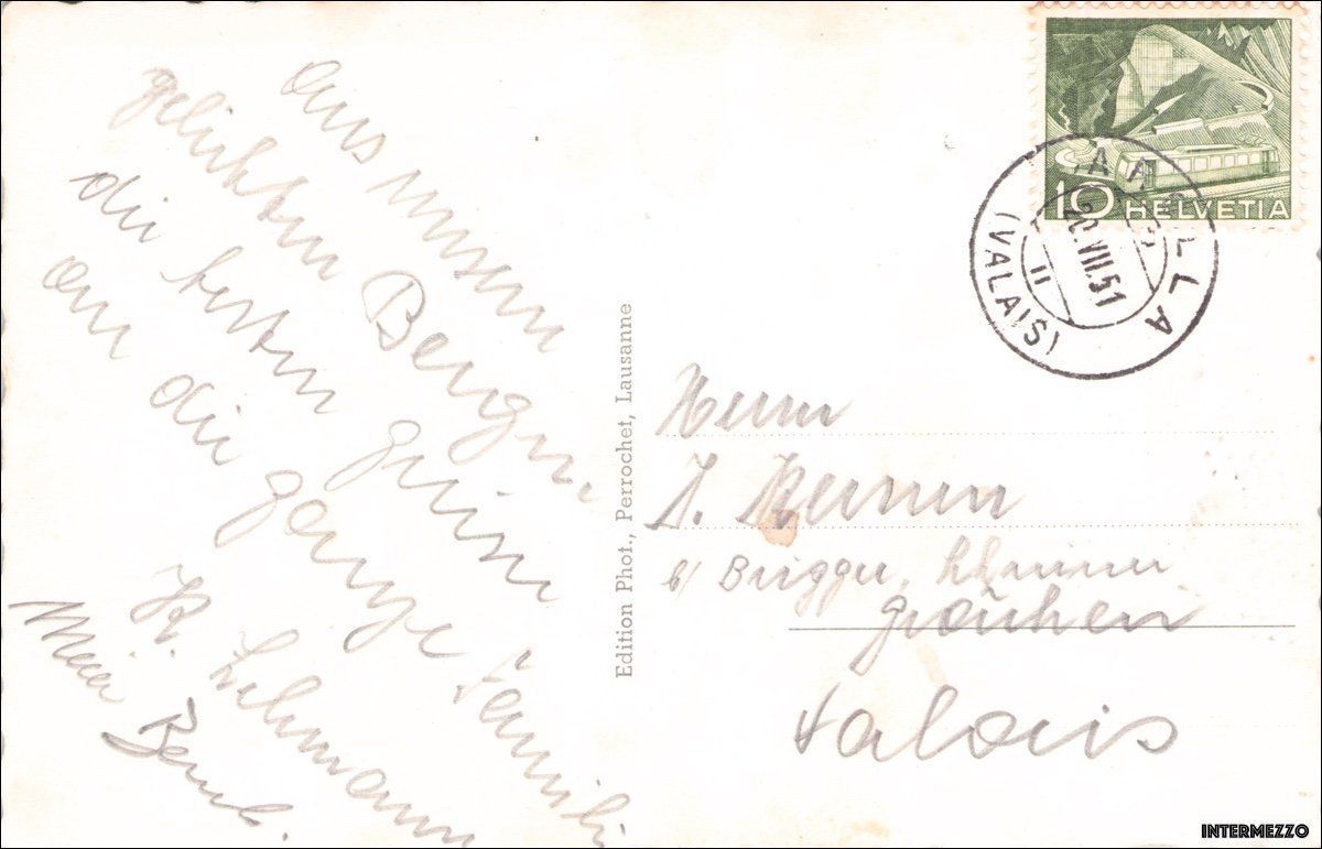 Cartoline postali: Arolla VS // Alpe de Prazgras 2496 m – Usato da Basel venduto da intermezzo12 1