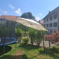 Sonnenschirm Hängeschirm Aluminium Beige