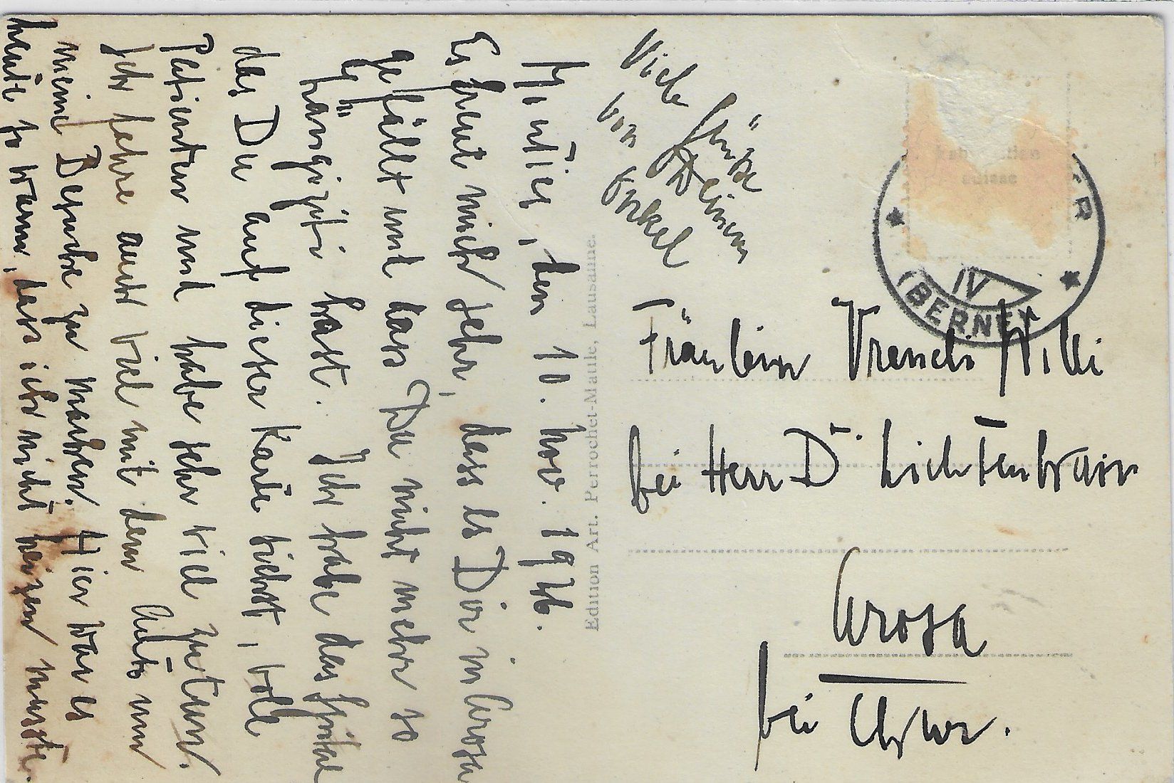 Cartoline postali: Moutier - L'hopital – Usato da Ettingen venduto da Kartenplanet 1