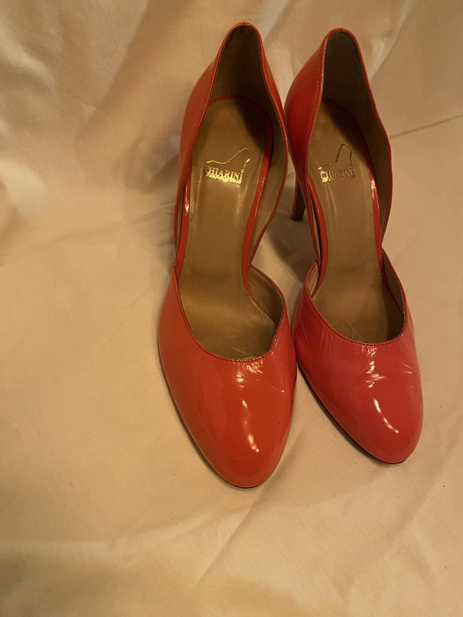 Damenschuhe: Escarpins en cuir vernis corail 39 – Gebraucht aus Geneve von Monthoux13 4