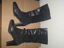 Bottes en cuir noir, taille 37, idéales pour l'hiver!