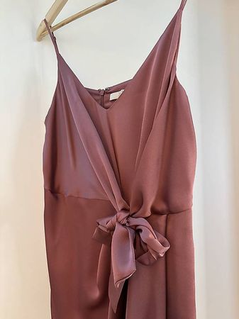 Sommerliches Satin Kleid, altrosa, neuwertig