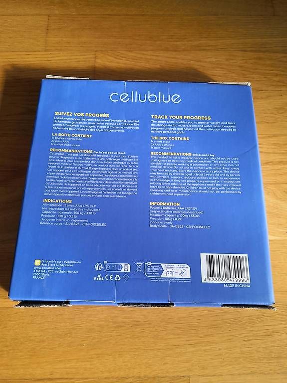 Attrezzature mediche: Vernetzte Schlankheitswaage Cellublue – Nuovo e nell'imballaggio originale da Dietlikon venduto da len_6qjk 1