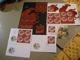2016 LIECHTENSTEIN MOTIV HAHN 10 ARTIKEL, POSTFRISCH+AUSGABE