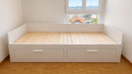 IKEA BRIMNES Tagesbett mit 2 Schubladen – Weiss – Sehr gepfl