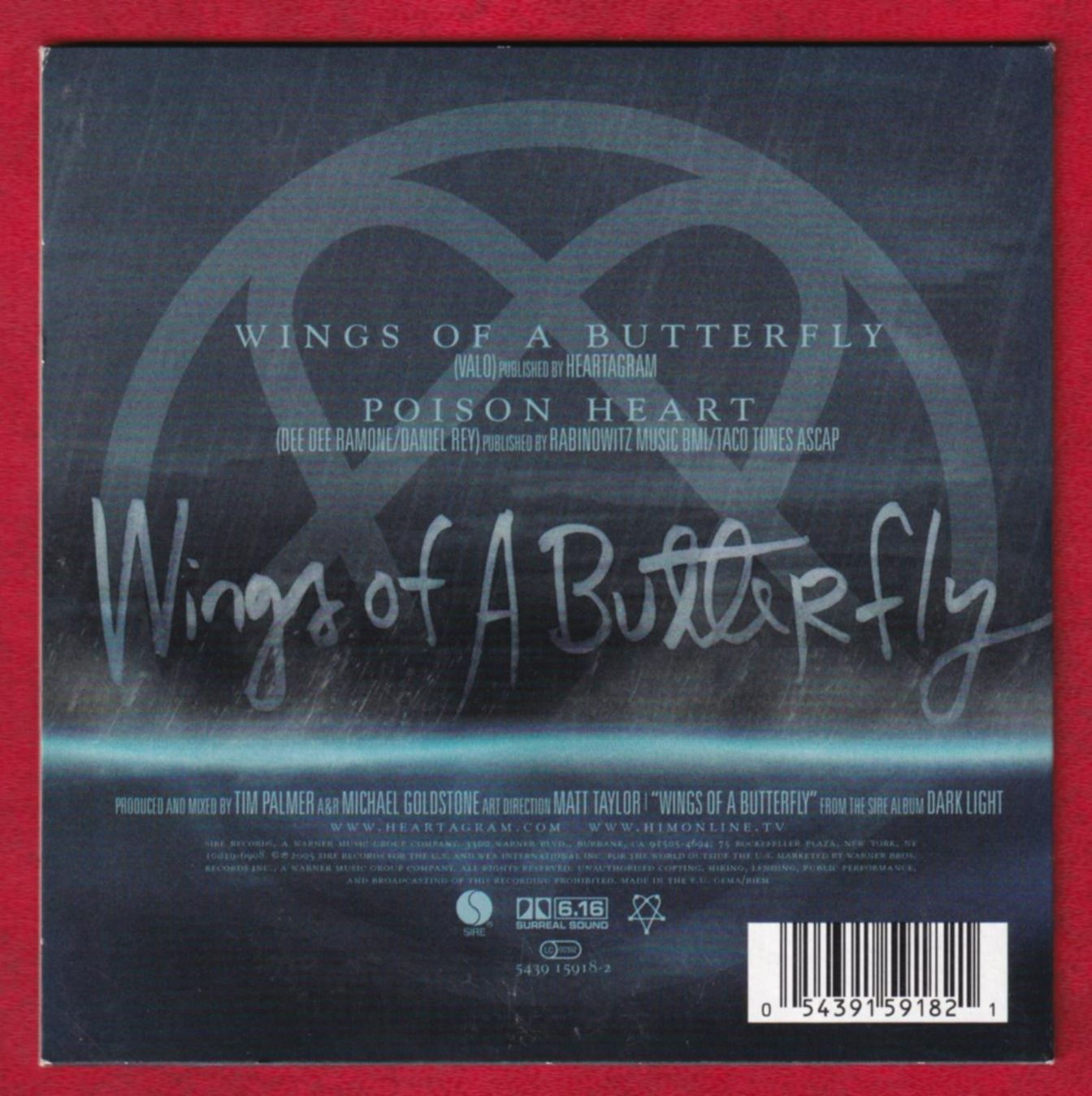 CD: HIM - Wings Of A Butterfly (CD-Single) – Usato da Zürich venduto da Pfluftl2000 1