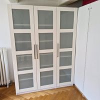 Kleiderschrank weiss Glasfronten 3-türig