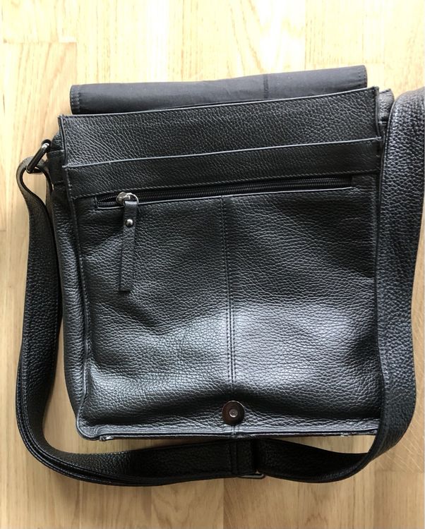 Leder-Umhängetasche schwarz, Pat Calvin (Neu (gemäss Beschreibung