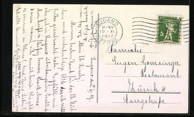Cartes postales: Lugano, Istituto St. Anna, Strassenbahn – D'occasion à Berlin par bartko-reher 1