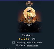 Zucchero Tour Hallenstadion Zürich 2 Tickets