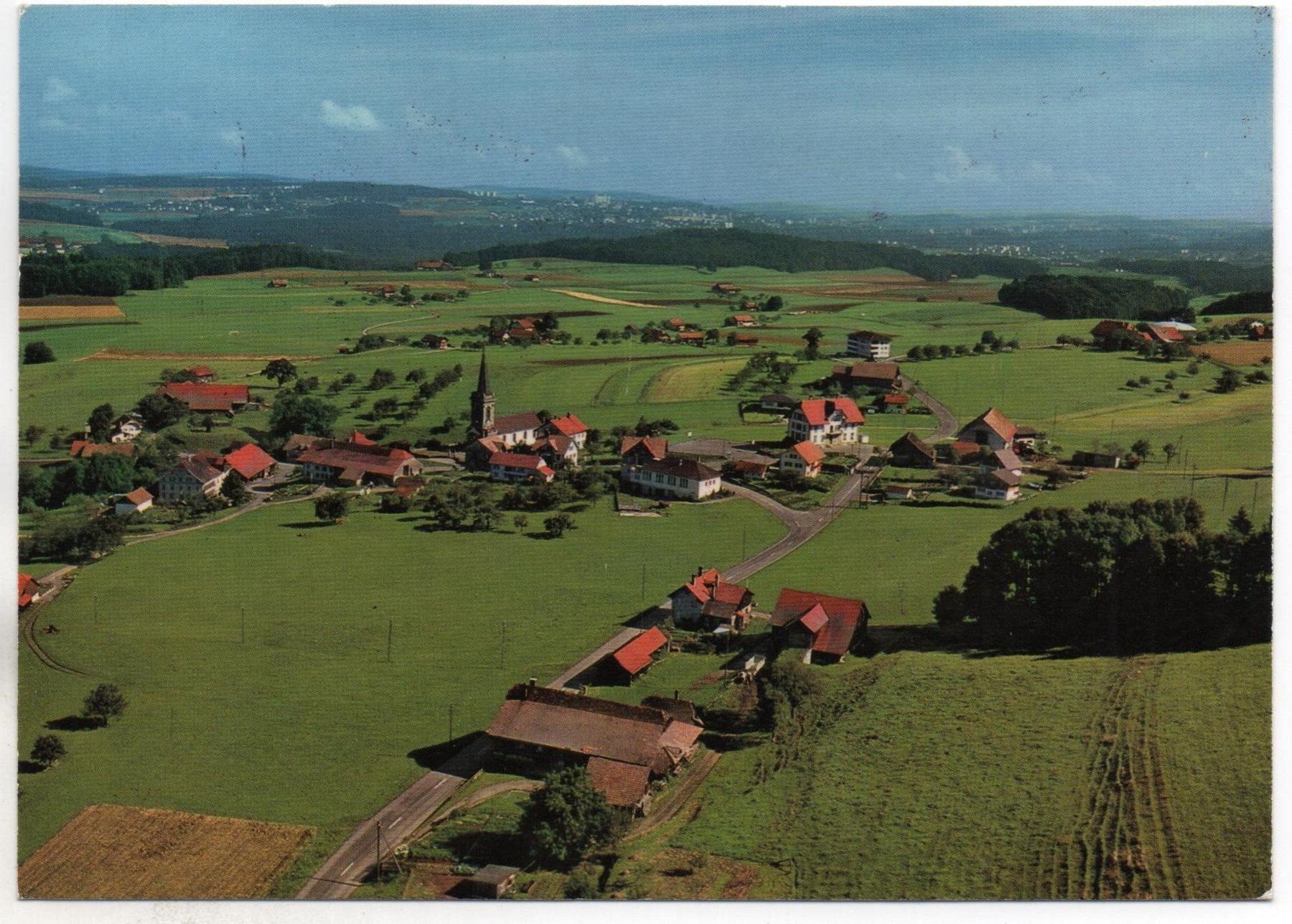 Ansichtskarten: ARCONCIEL (Saanebezirk) Vue aérienne – Gebraucht aus Jona von philajona