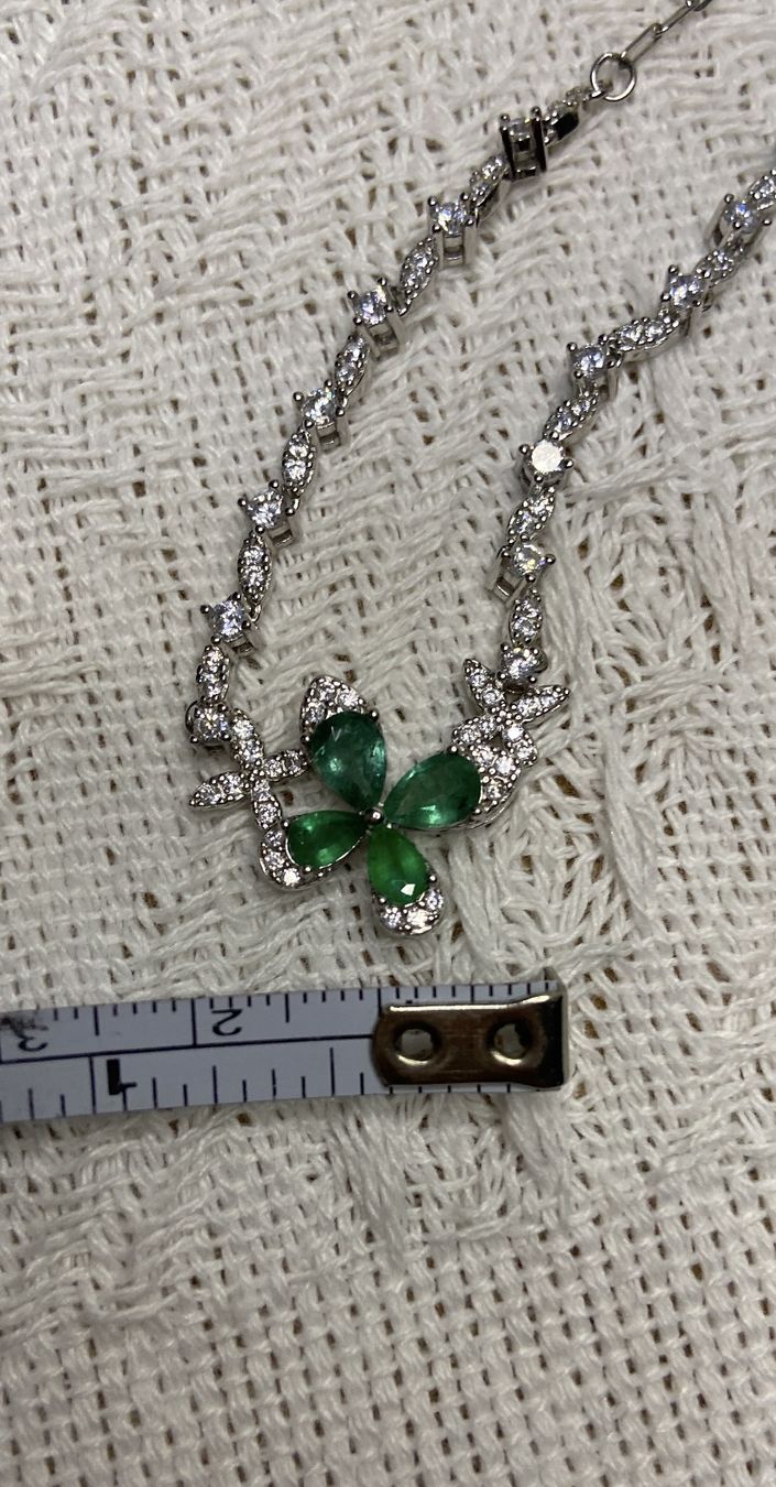 Catenine: Echte Smaragd Collier aus Silber 925 Kette neu – Nuovo (secondo la descrizione) da St. Gallen venduto da GIULESGG 4