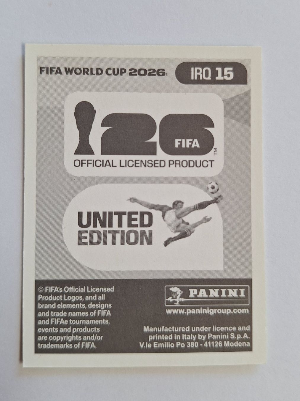Panini Carte collezionabili: Panini Aimar Sher IRQ 15 – Nuovo (secondo la descrizione) da Romanens venduto da Crocette 1