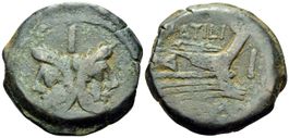 Roman Republic. M. Atilius SARANUS bronze AS