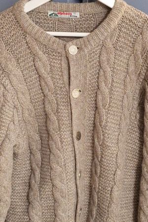 Alphorn Trachten Strickjacke beige Grösse 50