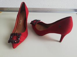 Atemberaubende rote Lederpumps EU 39 Nie benutzt!