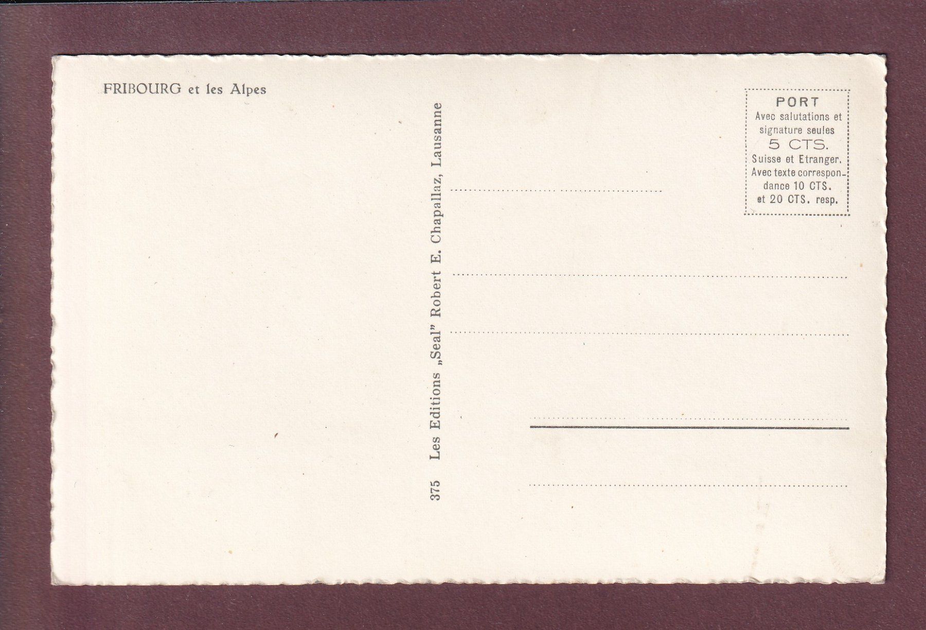Cartoline postali: FRIBOURG - Partie avec Cathédrale – Usato da Pully venduto da nicecards 1