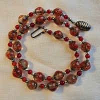 Murano Collier Halskette, Rot, ca 1960