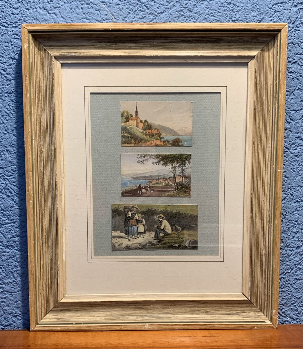 Stiche: 3 lithographies panoramiques de Montreux – Gebraucht aus Veytaux von Latourelle