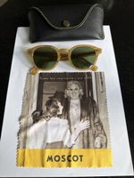 Sonnenbrille Moscot gelbbraun mit Etui