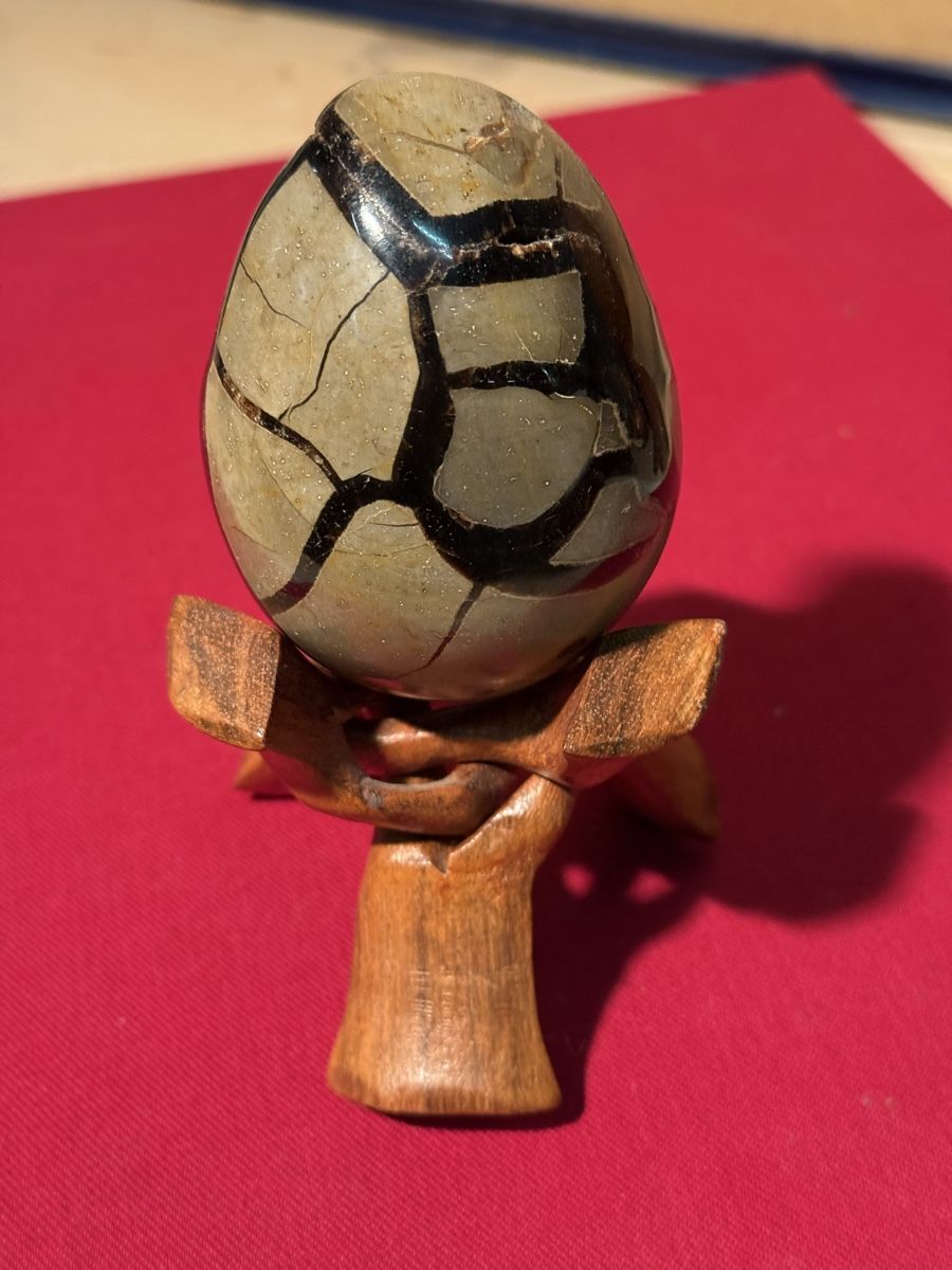 Tutte le decorazioni: Septarian Stone Egg Display - Unique Home Decor Piece – Usato da Lausanne venduto da artnouveau04 1