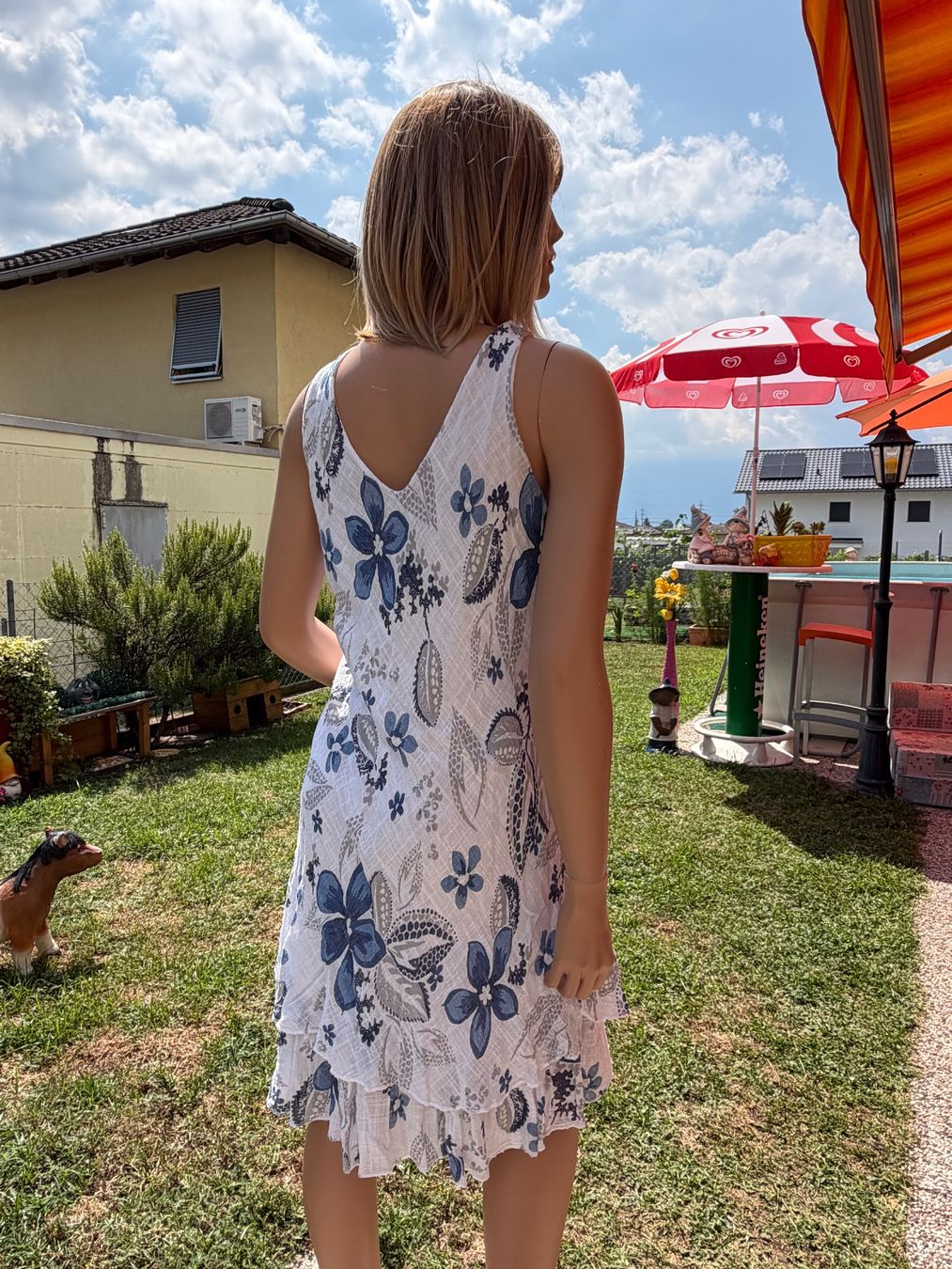 Vestiti: Sommer Kleid mit Blumen - Gr. M - Elastan – Usato da Cugnasco venduto da tizianaq 2