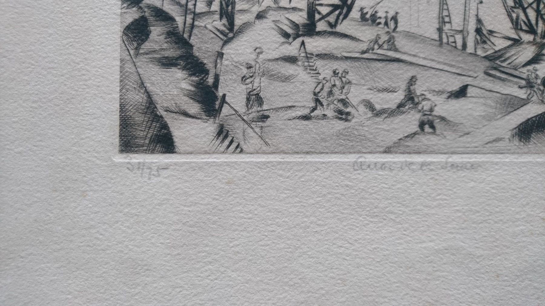 Grafica & Litografie: Antike Litho Paris "Quai de la Seine"  1925. Handsigniert – Usato da Zürich venduto da Rst7 5