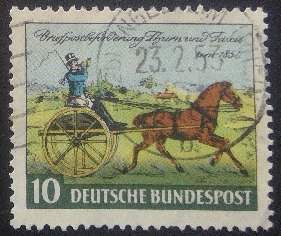 Tutti i francobolli: Deutsche Bundespost 1952 Briefmarke gestempelt – Usato da Lohn-Ammannsegg venduto da konstrwu