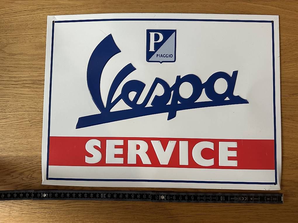 Insegne: Vespa "Service" Schild – Usato da Basel venduto da Mike744