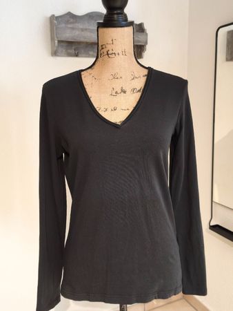 Damen T-Shirt Langarm schwarz Grösse L Esprit