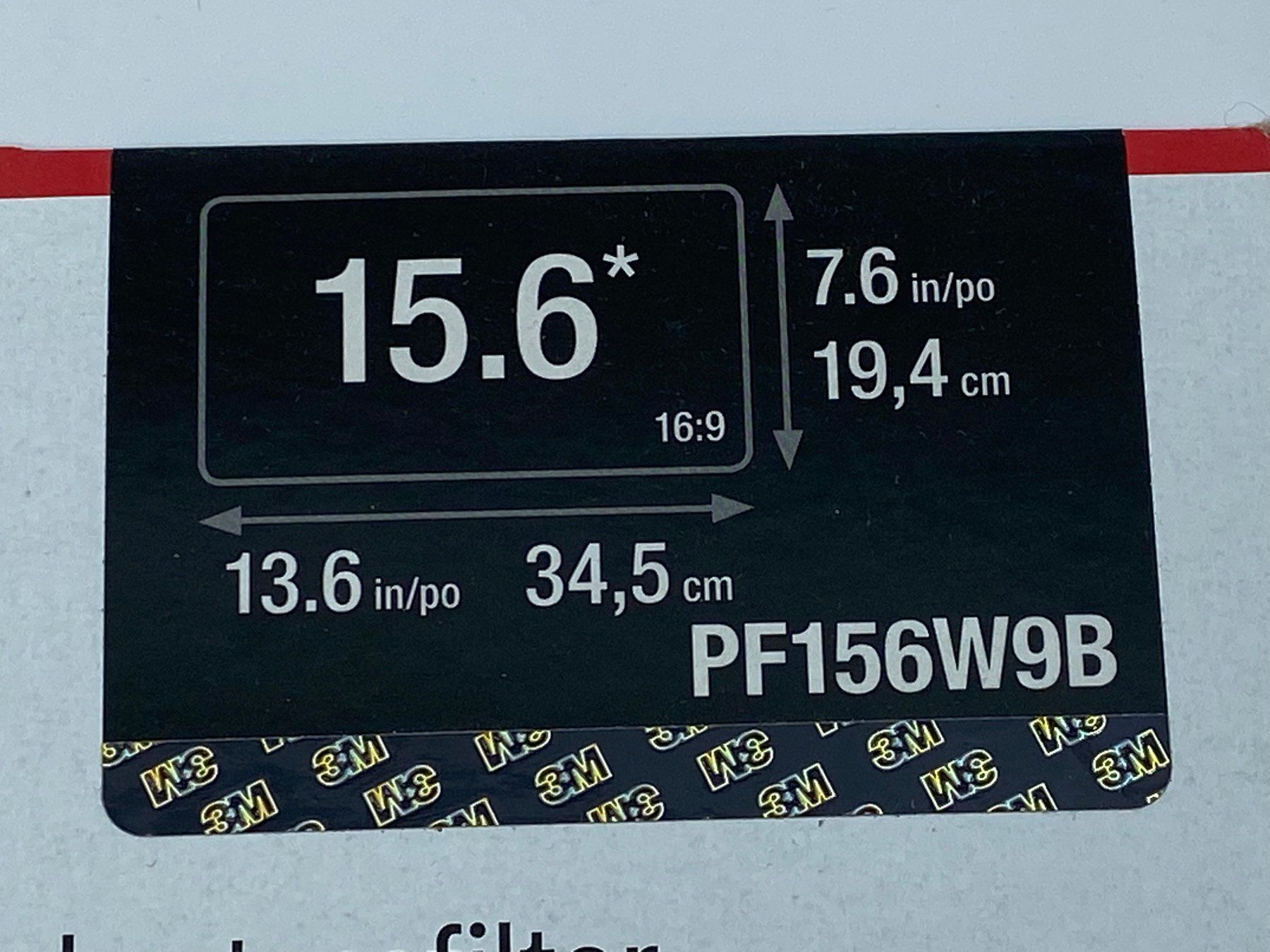 PC: 3M Black Privacy Filter 15.6 " PF156W9B - NEU – Nuovo e nell'imballaggio originale da Langwiesen venduto da Restposten-24 1