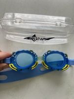 Coole Shark Skin Schwimmbrille Kinderbrille Krebs blau
