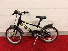 Kinderfahrrad 16 Zoll – Schwarz – mit Fahrradständer