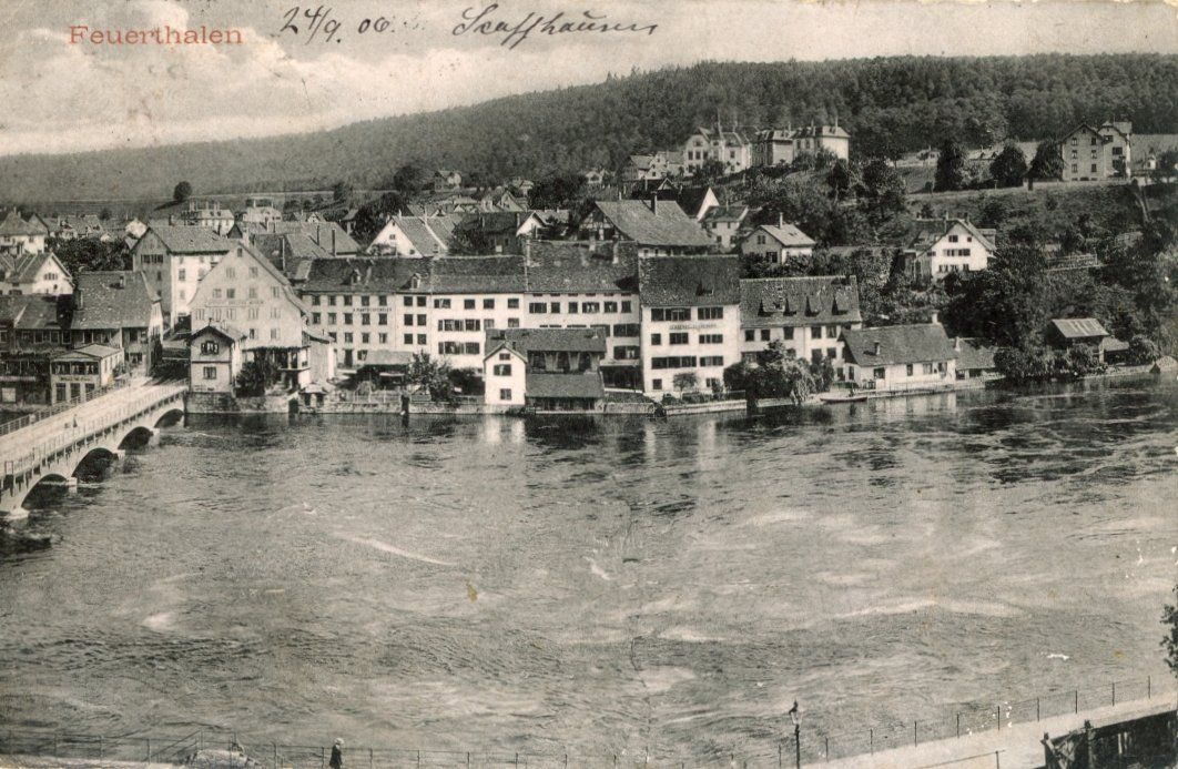 Cartoline postali: Feuerthalen   ZH         um 1906 – Usato da Brig venduto da Valcards54