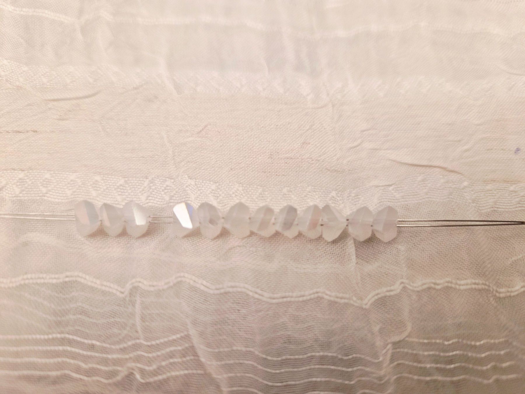 Perle (finte): Glasschliffperlen 5mm 115 stk White Opal – Nuovo e nell'imballaggio originale da Dietikon venduto da Eleda 4